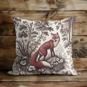 Fox Pillow Etsy