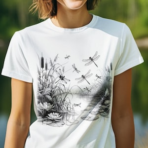 T-Shirt mit Libellen Unisex Komfort Farben T-Shirt T-Shirt Geschenk für Libellenliebhaber Libelle T-Shirt Geschenk Transformation Änderung