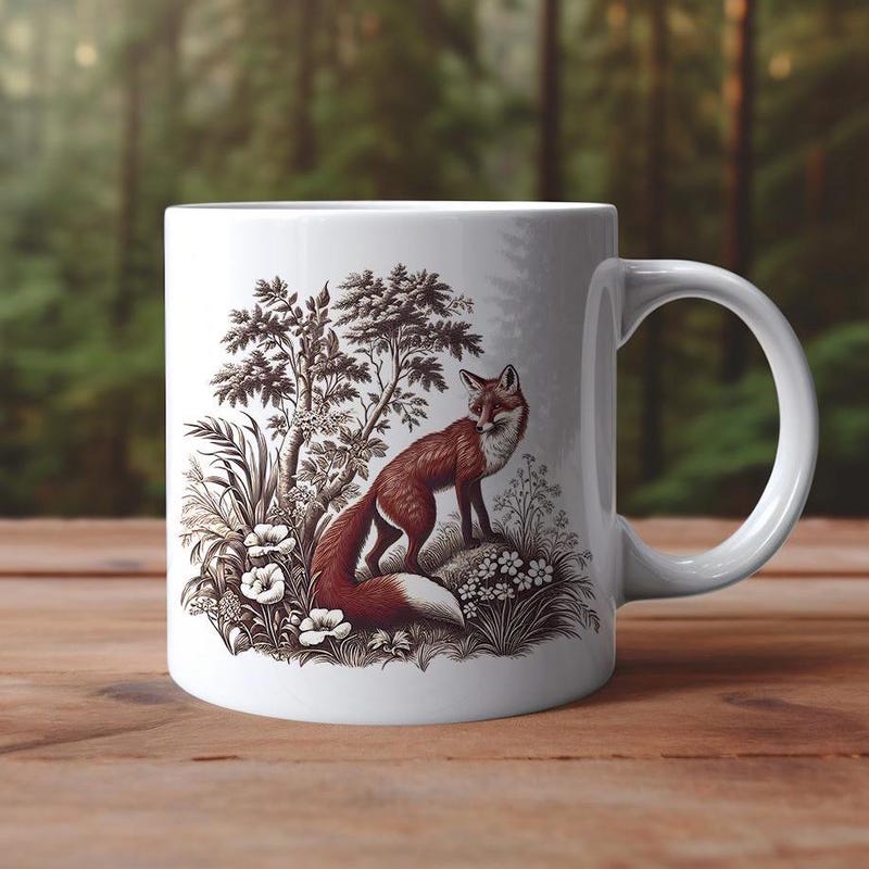 Fox Tea Cup - Etsy
