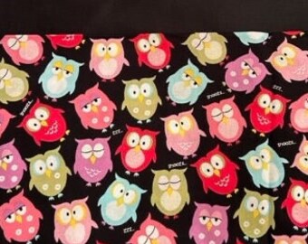 24 OWLS  Chair Pockets  Sturdy Durable Cotton Twill, black backers   FREE SHIPPING