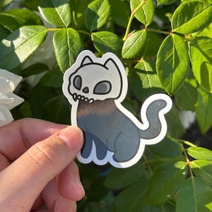 Skull Cat Sticker
