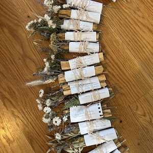 DIY palo santo flowers bundles