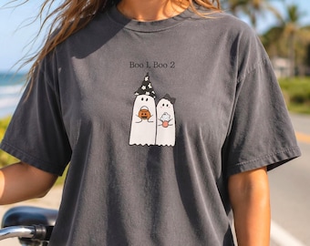 Halloween Ghost Shirt Funny Ghost Tee Spooky Season Shirt Halloween Shirt for Women Ghost Lover Gift Halloween Party Tee Cute Ghost Shirt