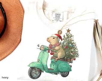 Capybara Christmas Shirt Cute Capybara Tee Capybara Lover Gift Christmas Gift for Capybara Lover Holiday Capybara Shirt Xmas Capybara Tee