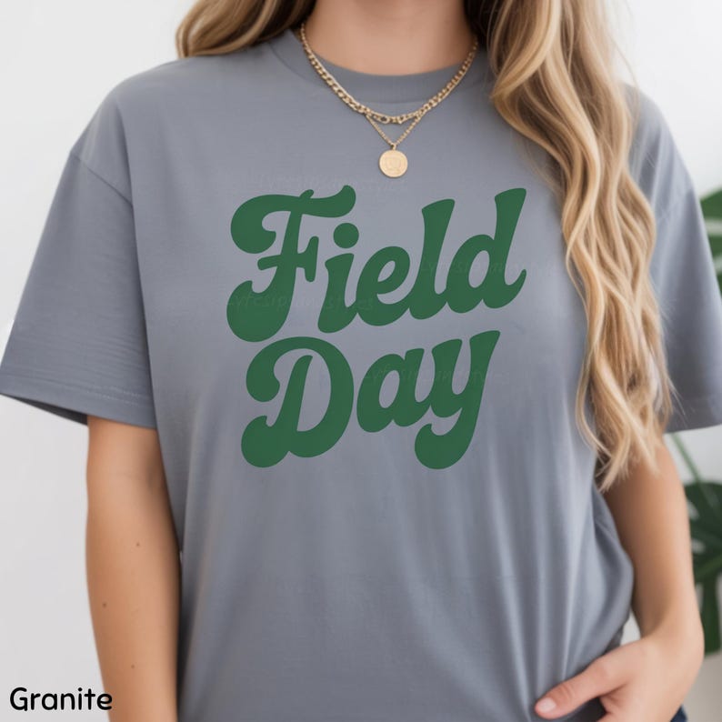 Field Day Shirt, Retro Green Field Day Teacher Tee, Comfort Colors Field Day Gift, Simple Field Day Shirt, Elementary Field Day,Teacher Gift Granite