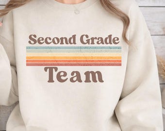 Second Grade Team Sweatshirt Matching Grade Level Sweatshirt Second Grade Teacher Gift 2nd Grade Team Sweatshirt Grade Level Sweatshirt