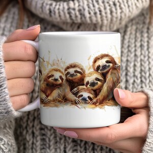 Cute Sloth Mug - Funny Animal Cup, Dad Gift, Ceramic Coffee Mug, Travel Coffee Mug, Ceramic Coffee Mug, sloth gift, sloth cup, coffee cup
