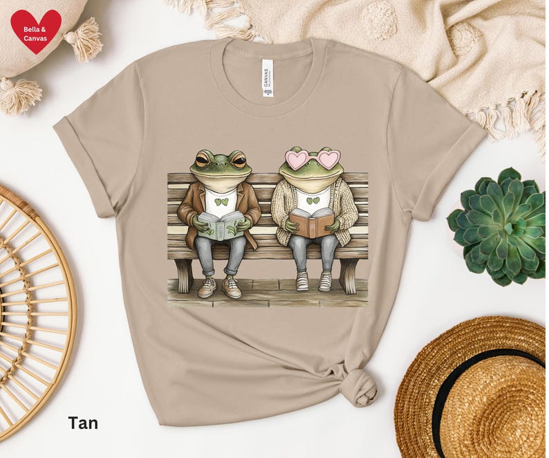 Frosch und Kröte Shirt, Buch-Liebhaber-Shirt, Frosch und Kröte T-Shirt, süßes Frosch T-Shirt, Bibliothekar Shirt, Lehrer Lese Shirt, Cottagecore T-Shirt, Frosch Tshirt Bild 7