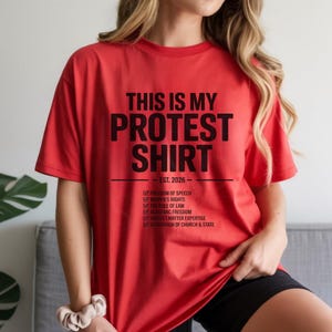 This Is My Protest Shirt Comfort Colors Tee Political Graphic Tee Free Speech Shirt Womens Rights Tee Political Tshirt Protest Tee Gift Red
