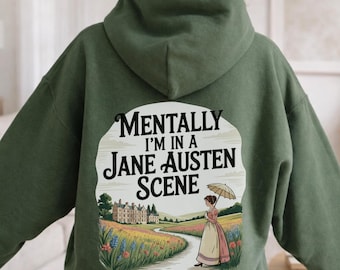 Jane Austen Hoodie for Women Bookish Hoodie Jane Austen Sweatshirt Literary Gift Book Lover Hoodie Jane Austen Gift Aesthetic Hoodie Her