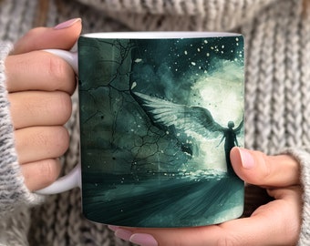 Divine Guardian Angel Mug - deal Religious Gift for Loved Ones -Unique Ceramic Coffee Mug, Christian Coffee Gift, Angel Decor for Loved Ones