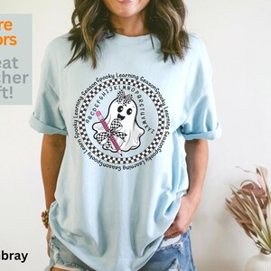 Halloween Teacher Shirt, Cute Ghost Teacher Tee, Comfort Colors Shirt, New Teacher Gift, Spooky Teacher T-Shirt, Fall Teacher Gift