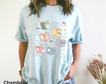 Book Lover Shirt, Comfort Colors Tee, Literary Girl Top, Bookworm Tshirt, Reader Graphic Tee, Cute Reading Shirt, Gift For Her Tee, Bookish