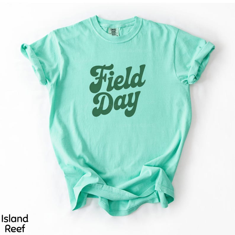 Field Day Shirt, Retro Green Field Day Teacher Tee, Comfort Colors Field Day Gift, Simple Field Day Shirt, Elementary Field Day,Teacher Gift Island Reef