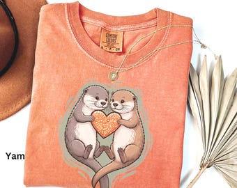 Otter Tee, Showgirl Tee, Comfort Colors, Showgirl Life, Cute Otter Shirt, Orange Glitter Tee, Otter Friendship Tee, Gift for Daughter