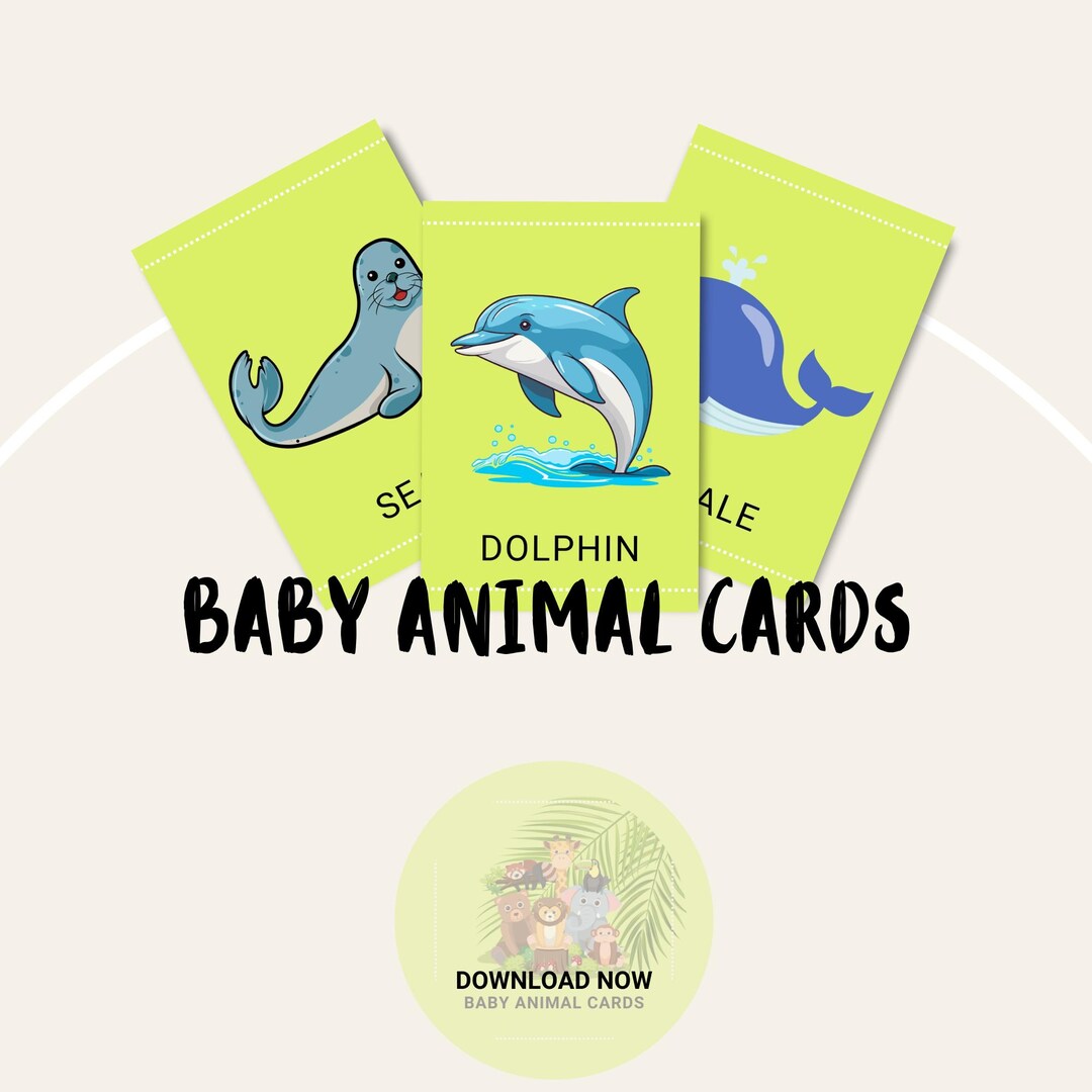 Printable Baby Animal Flashcards for Early Learning - Educational ...