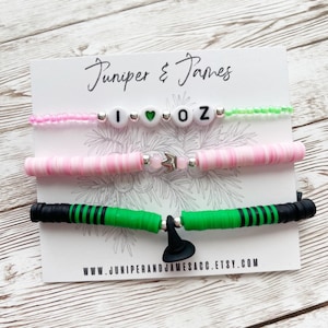 Wicked Inspired Armbandsstack: Elphaba, Glinda, I Heart Oz