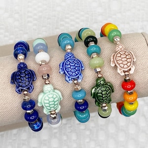 Schildkröte Gezeiten Armband | Boho Bettelarmband