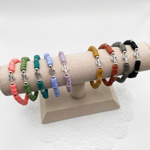 Western Style Clay Beaded Bracelet, Cactus Heishi Bead Preppy Jewelry