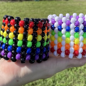 Rainbow Stripe Kandi Bracelet
