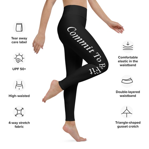 Commit To Be Fit" Yoga Leggings