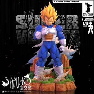 Super Vegeta Dragon Ball - Figure with all kinds of details - 3D printing 12K resin - Collectibles Anime, Series, Video Games, Movies