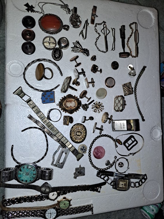 mixed vintage jewelry wacthes silver - image 1