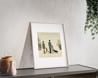 Portrait de famille personnalisé | Illustration de portrait de famille personnalisé | Portrait de famille minimaliste