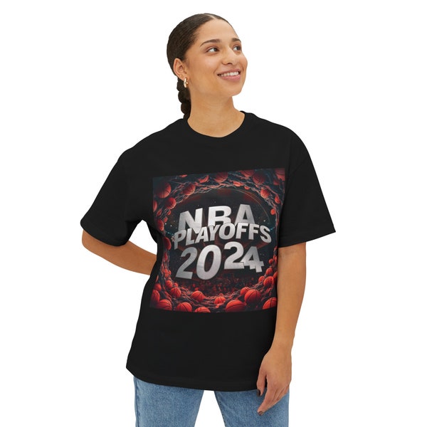 NBA Playoffs 2024 T-Shirt Unisex Oversized Boxy Tee Mens Clothing Womens Clothing Mens T-Shirt Womens T-shirt Gift for Him Gift For Her