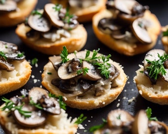 PRZYSTAWKI Z GRZYBAMI I PARMEZANEM