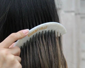 Luna Comb in Moon Dust | Handmade of Cellulose Acetate | Eco-Friendly Haircare | Travel Size | Fine Hair | Bridesmaid | Tooth Comb