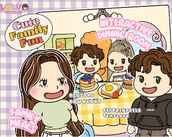 Familie Papierpuppenhaus: Ausdruckbare DIY Quiet Book Aktivität (PDF Download)