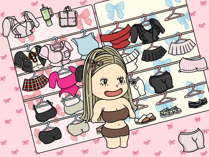 School Locker Paper Doll Printable PDF Template Activity for Kids Busy ...