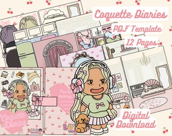 Coquette Diaries Paper Doll House: Printable Kitchen Set (PDF Download)