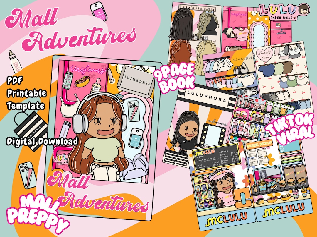 Mall Adventures Paper Doll Busy Book: Preppy Fashion (PDF Download