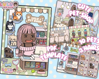 Pet Shop Paper Doll: Printable Busy Book for Kids (PDF Download)