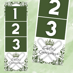 Greenery Nature Themed Photo Booth Template, 2x6 for Quinceañera, Sweet 16, Wedding, Birthday, Bridal Shower, Baby Shower