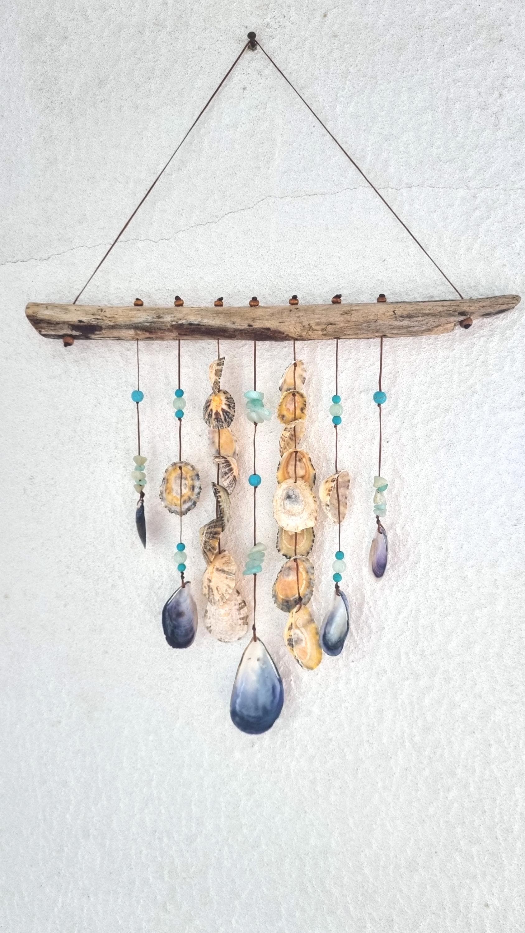 Shell Graden Boho Natural Seashell Wall Hanging, Shell Mobil Wall Pendant With ...