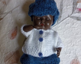 Knitted Dolls Clothes 6 - 7  inch doll traditional buster suit