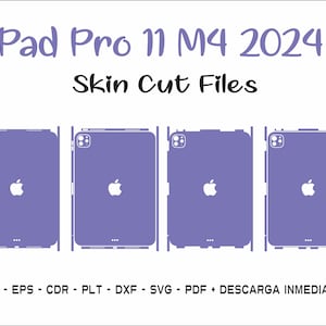 Huid gesneden sjabloon Apple iPad pro 11 m4 2024 Vector snijsjabloon SVG