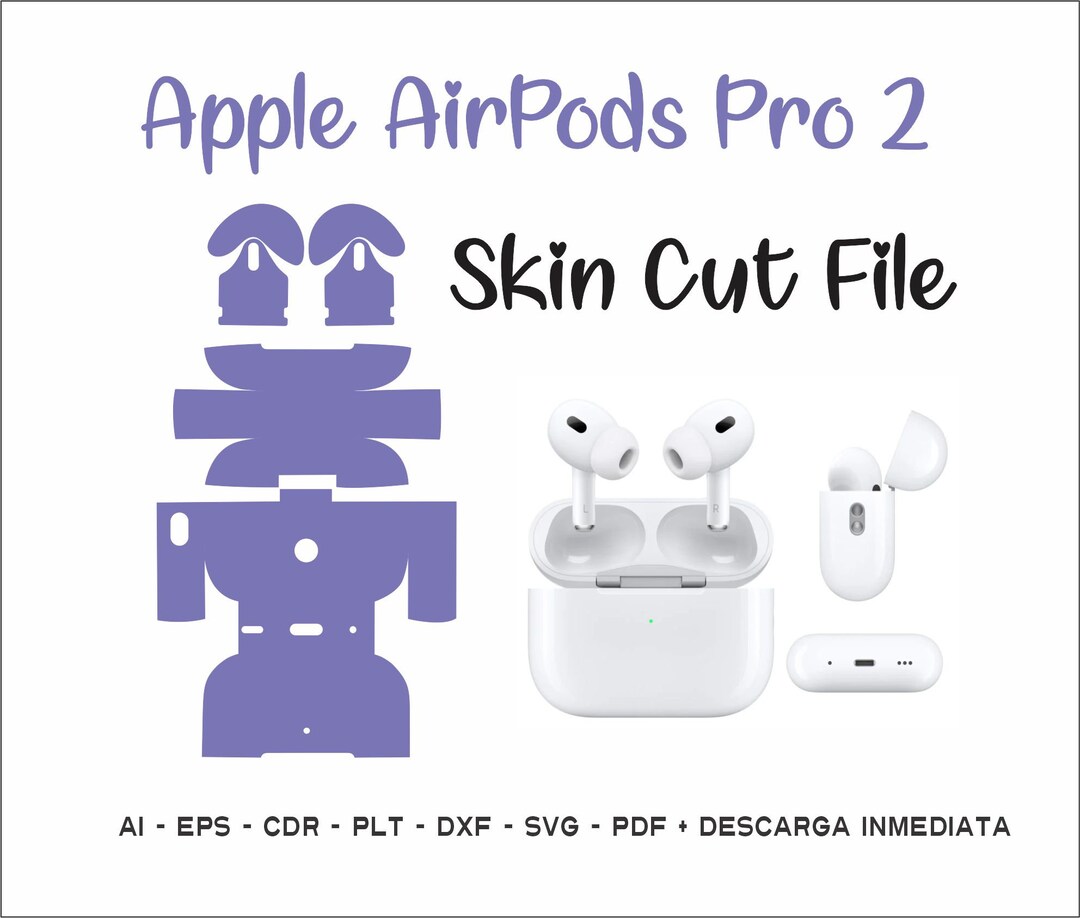 Skin Cut Template Apple Airpods Pro 2 Vector Cutting Template Svg Etsy