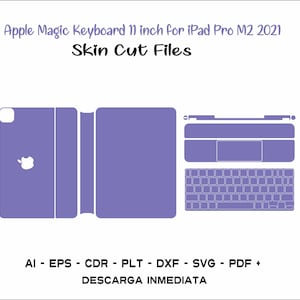 Skincut-sjabloon Apple Magic Keyboard 11 inch voor iPad Pro M2 2021 Vector Snijsjabloon SVG