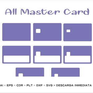 Skin-Vorlage Alle Mastercard-Vektor-Schneidevorlage Masterkarten SVG