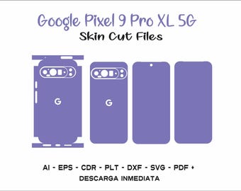 Skin cut Template cell phone Google Pixel 9 Pro XL 5G Cutting template svg