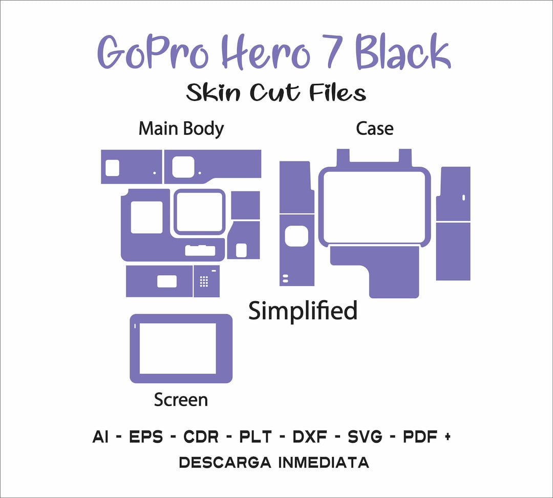 Skin Cut Template Gopro Hero 7 Black Camera SVG Cutting Template - Etsy