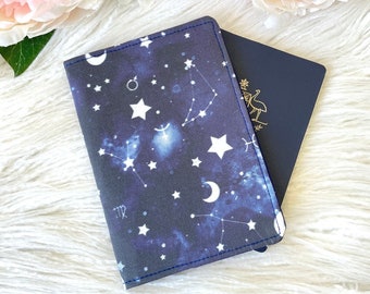 Astrology Zodiac Galaxy Passport Holder, Passport Cover, Passport Wallet, Passport Case, Travel Gift