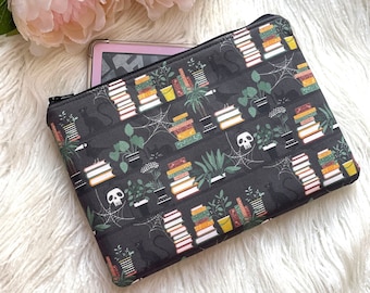 Books Cats and Plants Kindle Padded E-Reader Case, Kindle Sleeve, Amazon Oasis Zip Pouch, Generation 11, Paperwhite Kindle Protector