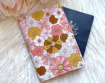 Blush Floral Vintage Style Flower Passport Holder, Passport Cover, Passport Wallet, Passport Case, Travel Gift, Gift for Mom