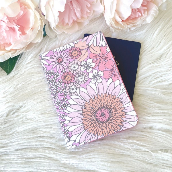 Pink Vintage Style Flower Passport Holder, Passport Cover, Passport Wallet, Passport Case, Travel Gift, Gift for Mum