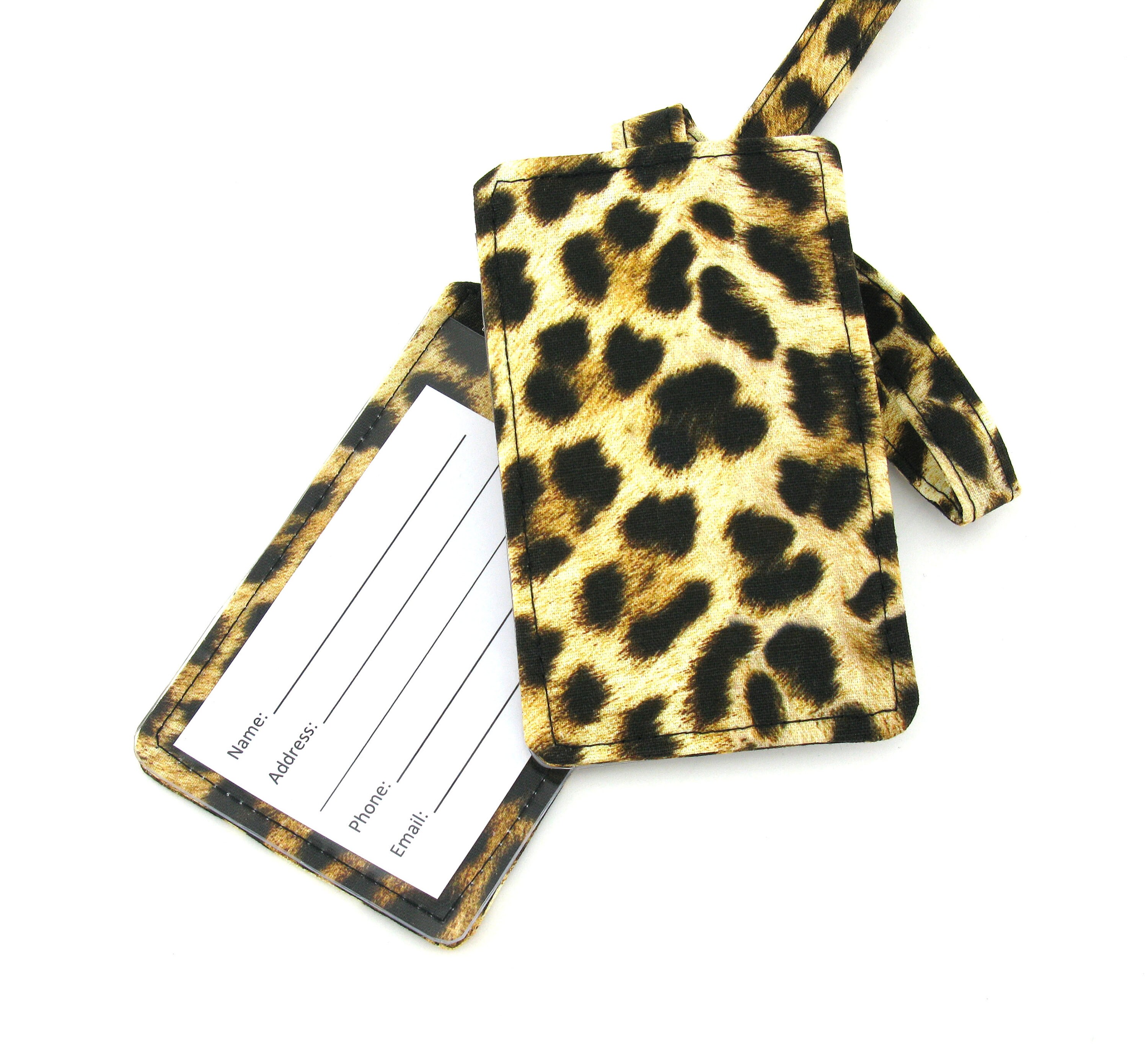 Leopard Print Luggage Tag Bag Tag Travel Accessories Gift Etsy